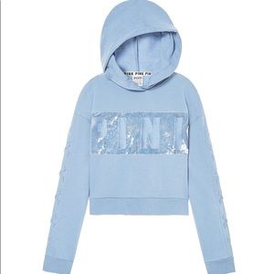 Brand New PINK Velvet Stripe Pullover